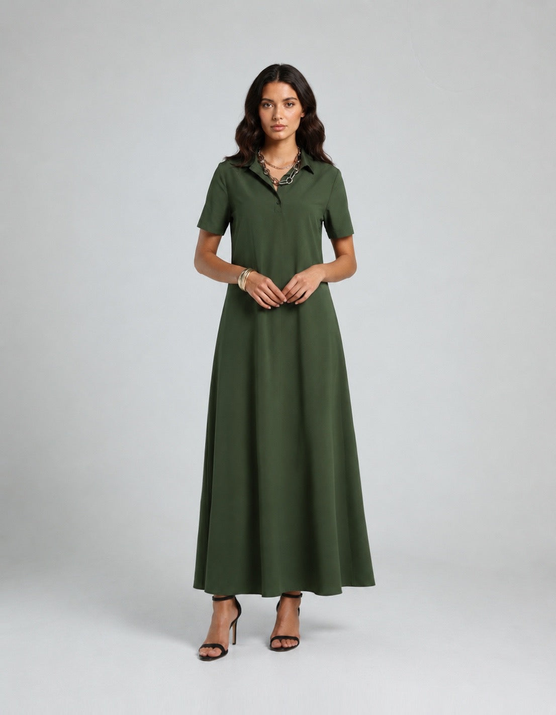 Polo Dress - Olive