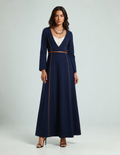 V Neck Dress - Navy
