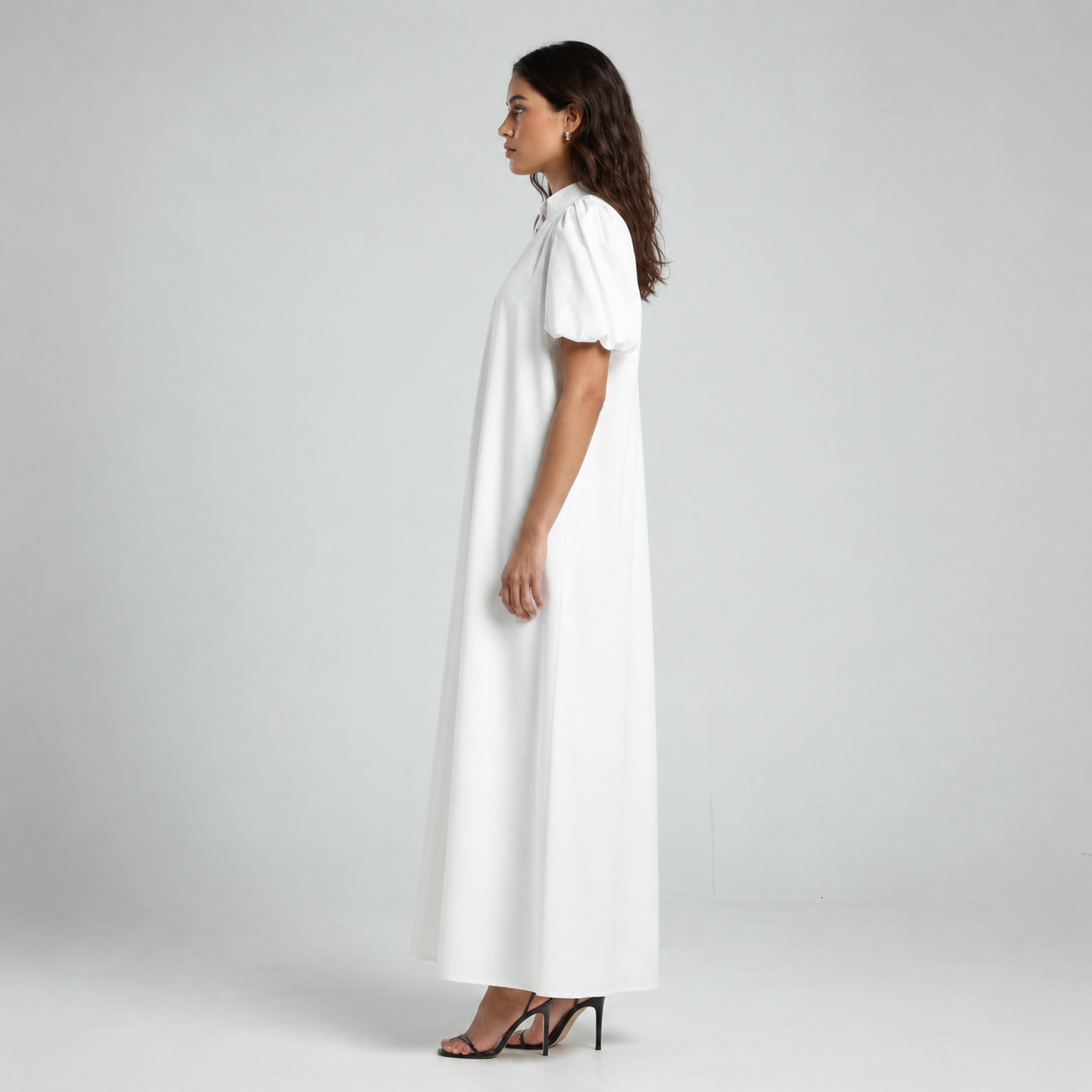 Cotton Poplin Shirt Dress - White