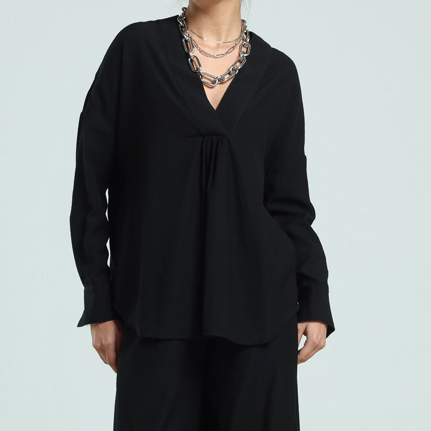 Soft Cotton Shirt - Black