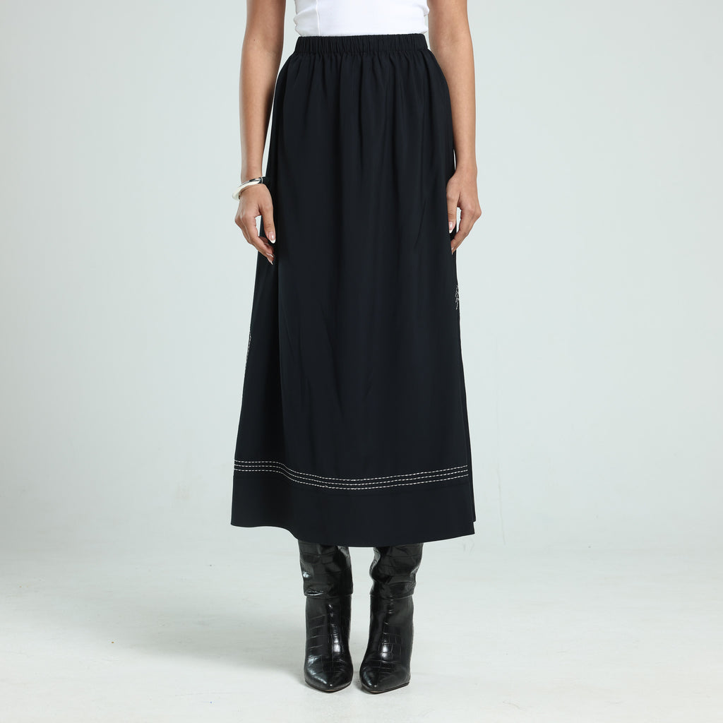 A Line Skirt - Black