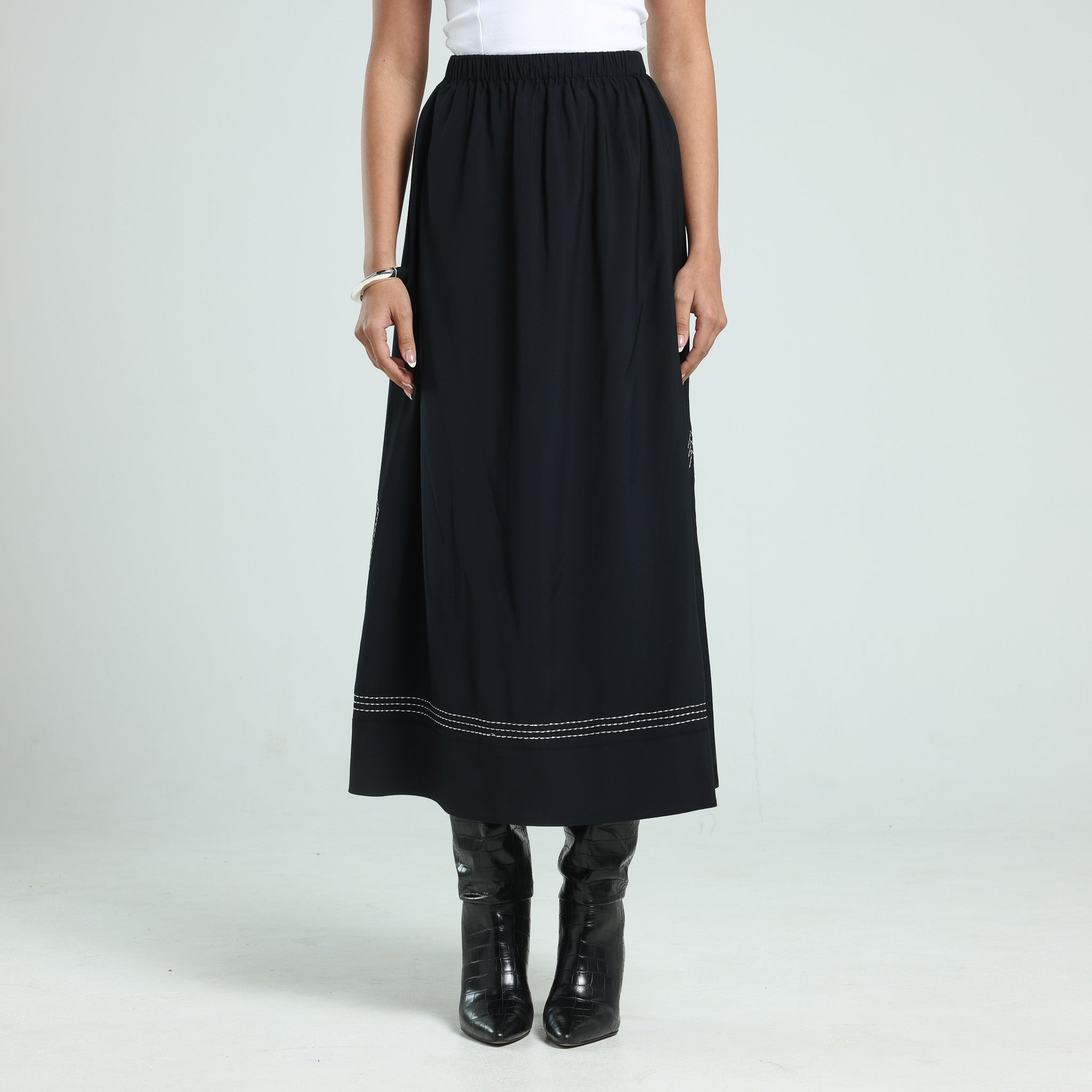 A Line Skirt - Black