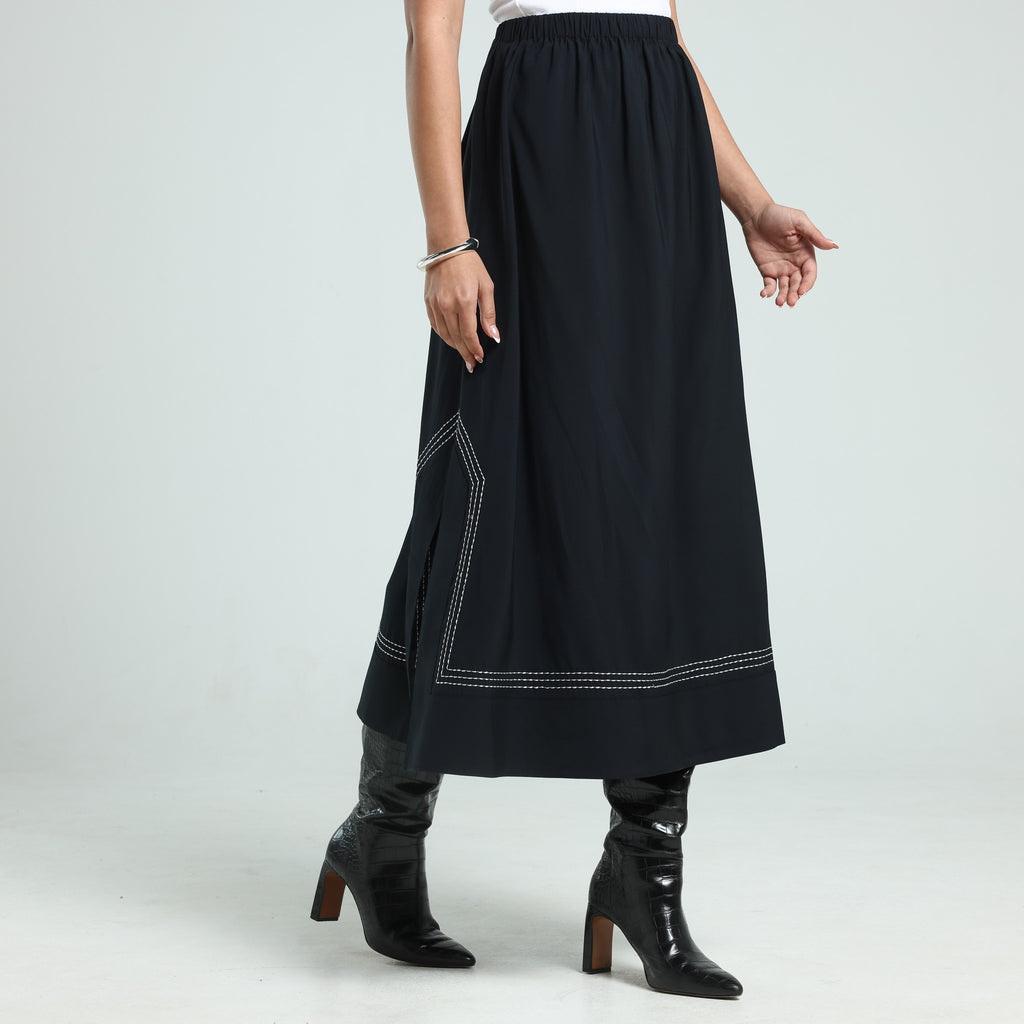 A Line Skirt - Black