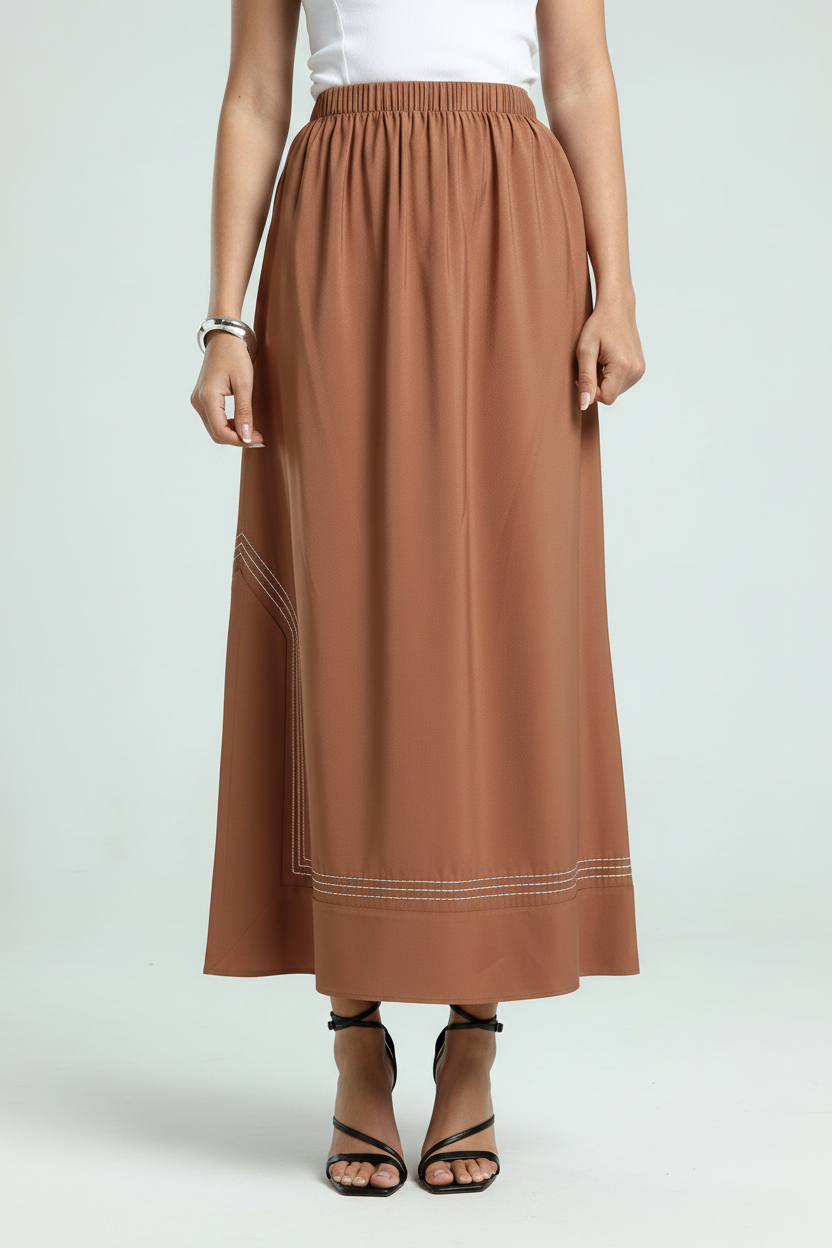 A Line Skirt - Brick