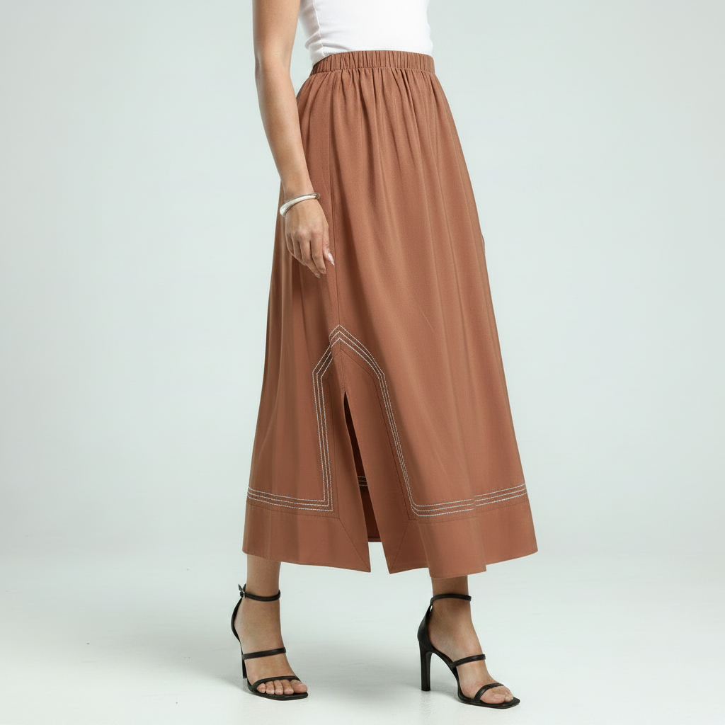 A Line Skirt - Brick