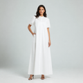 Cotton Poplin Shirt Dress - White