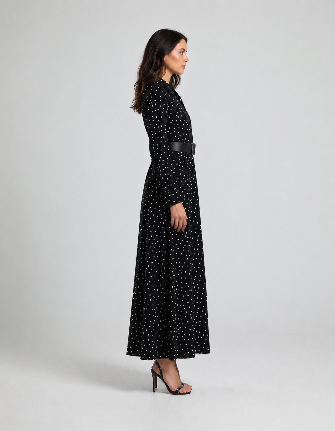 Polka Dots Dress - Black