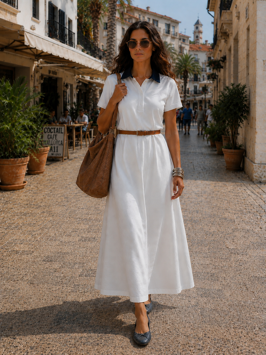Polo Dress - White