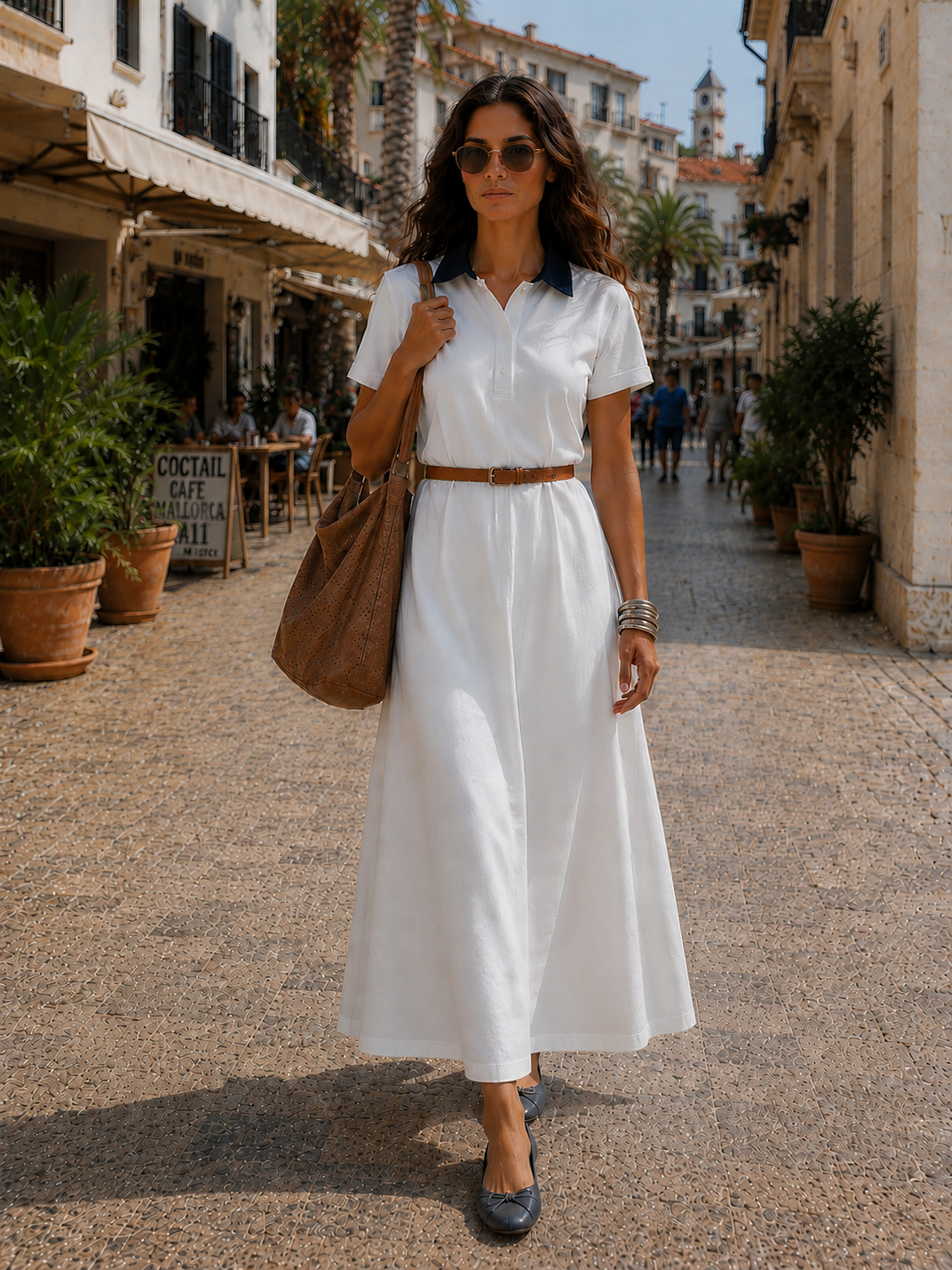 Polo Dress - White