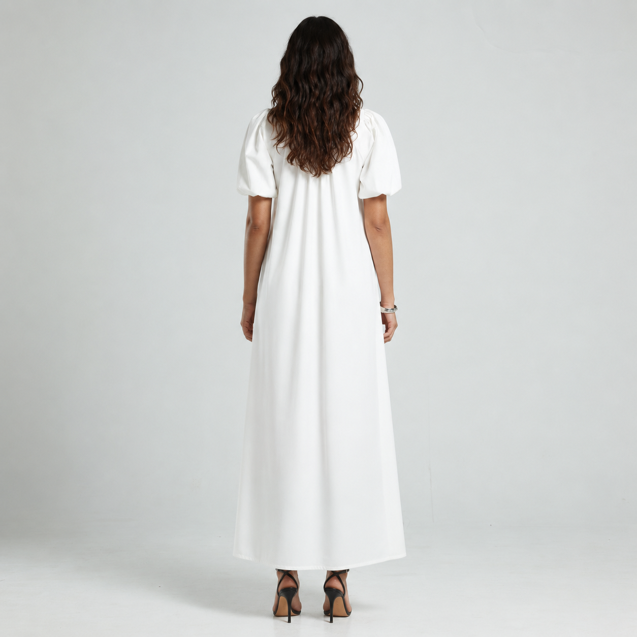 Cotton Poplin Shirt Dress - White
