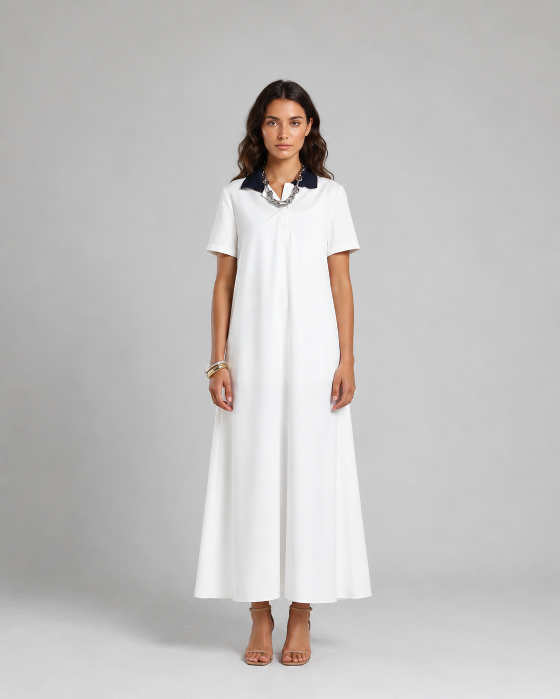 Polo Dress - White