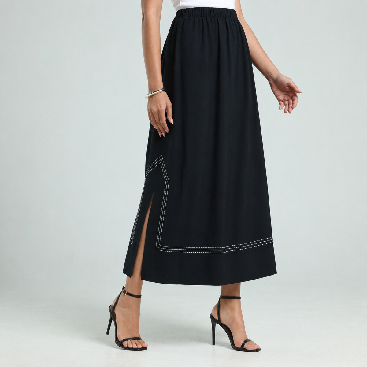 A Line Skirt - Black