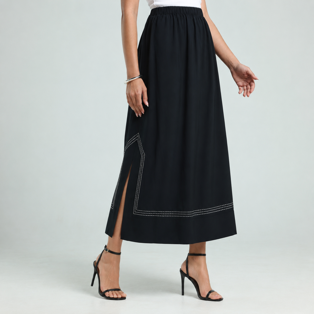A Line Skirt - Black