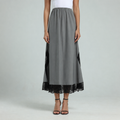 Contrast Lace Skirt - Grey