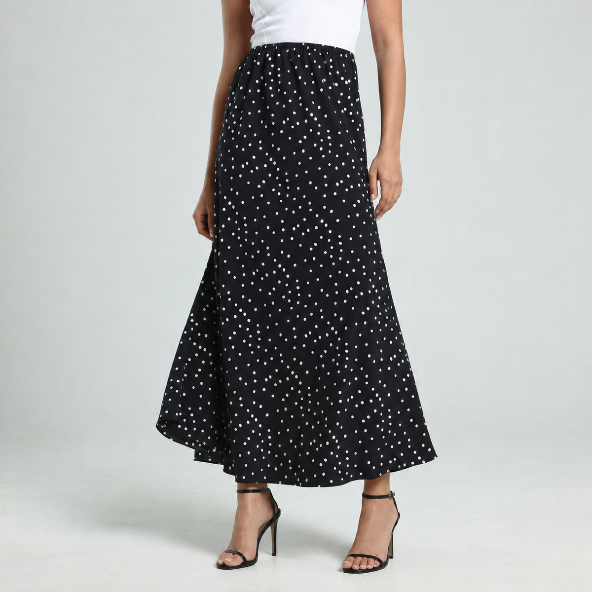 Polka Dots Skirt - Black