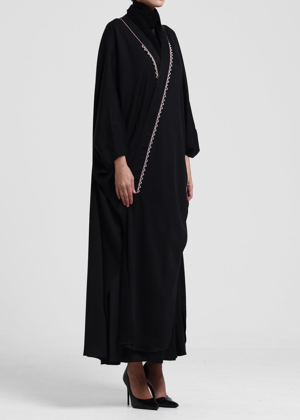 Classic Black Bisht/Pink