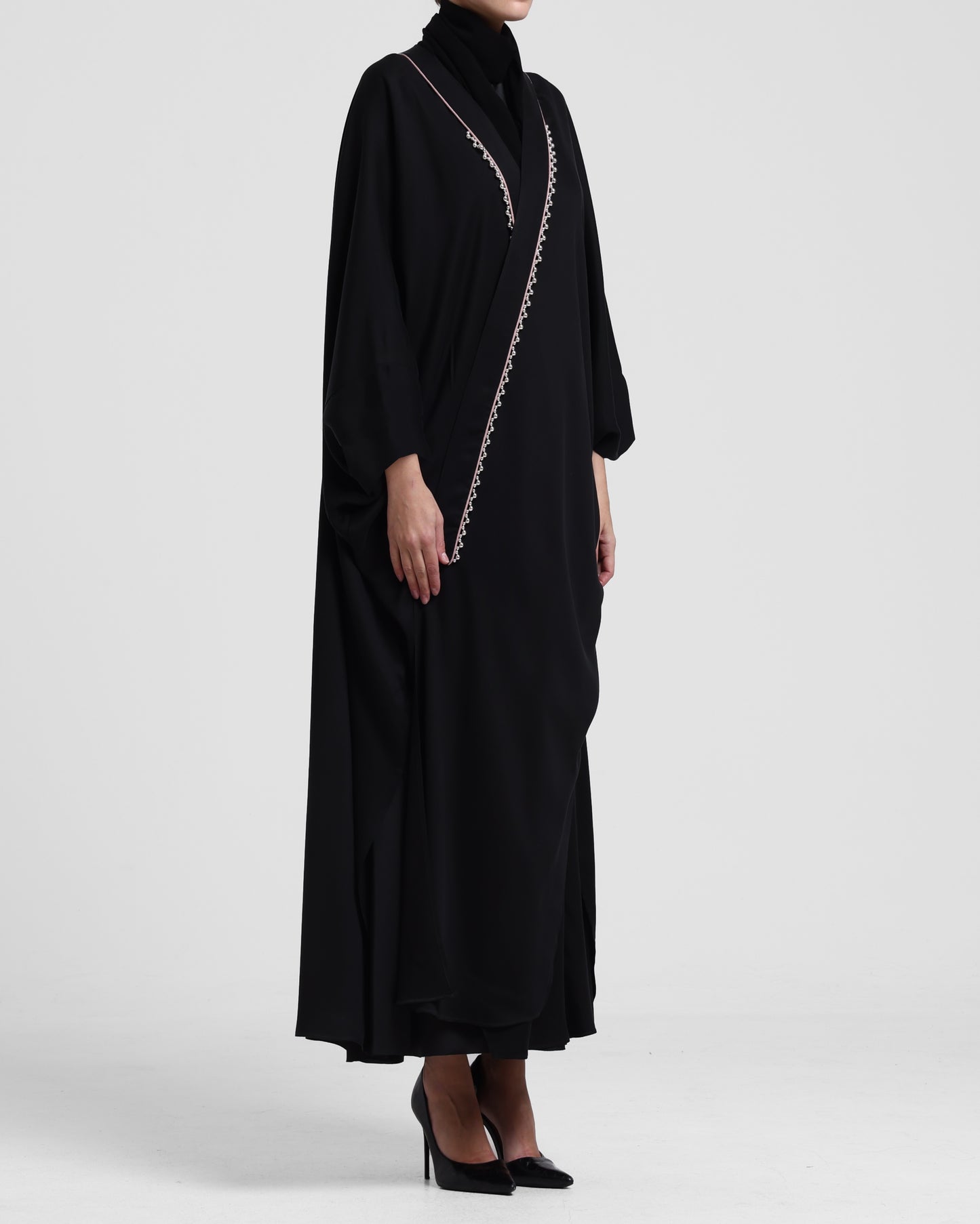 Classic Black Bisht/Pink