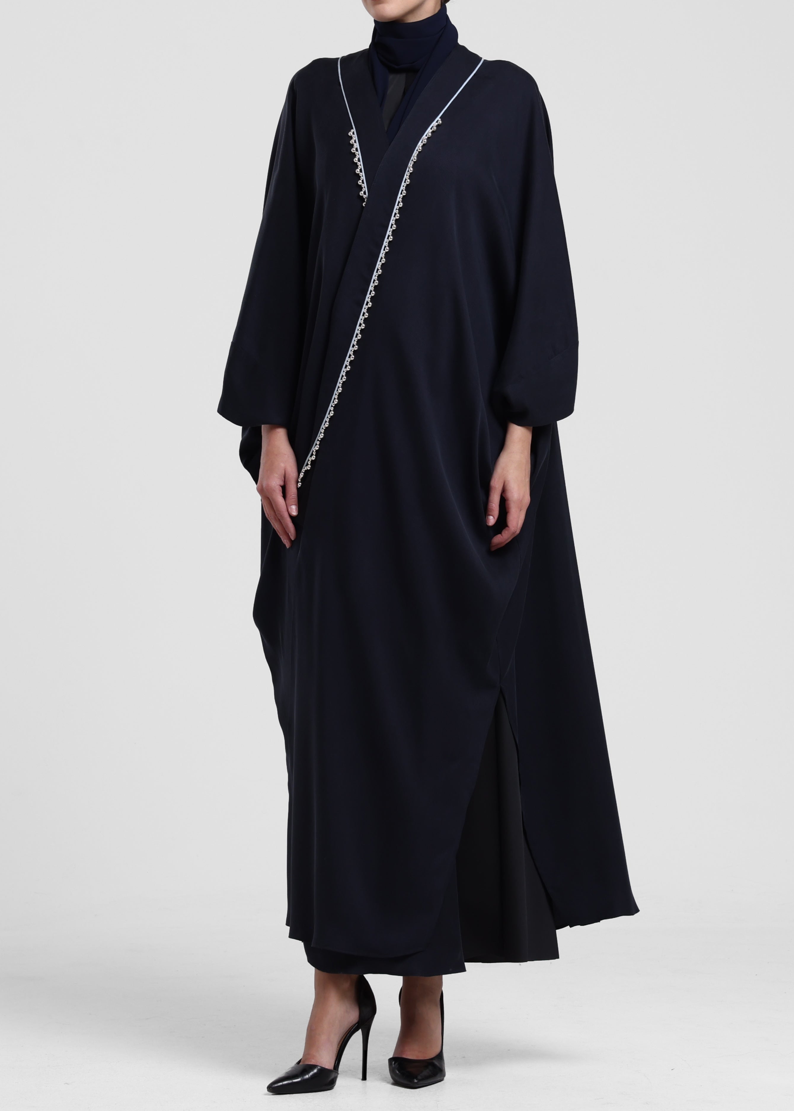 Classic Navy Bisht/Sky Blue