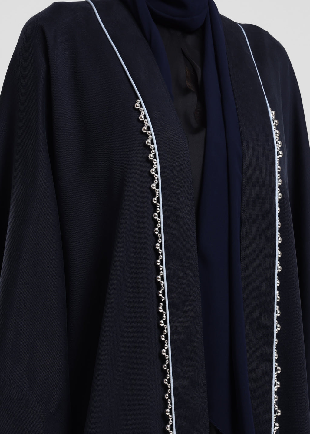 Classic Navy Bisht/Sky Blue