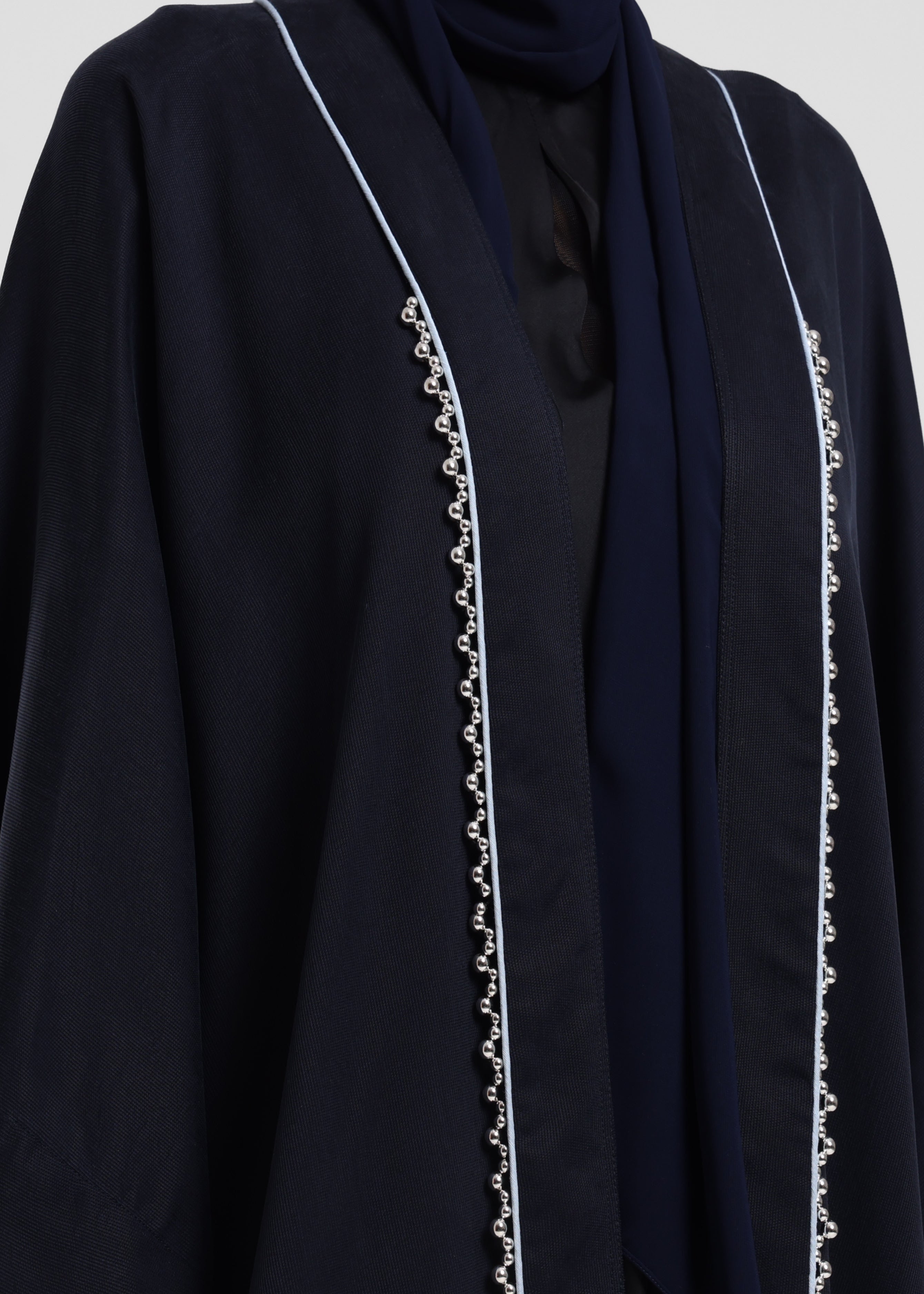 Classic Navy Bisht/Sky Blue