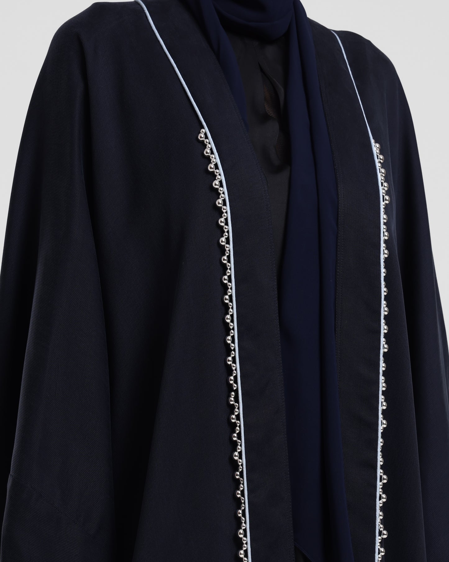 Classic Navy Bisht/Sky Blue