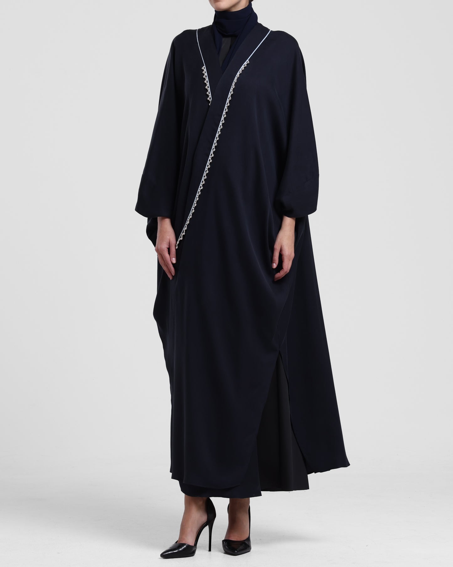 Classic Navy Bisht/Sky Blue