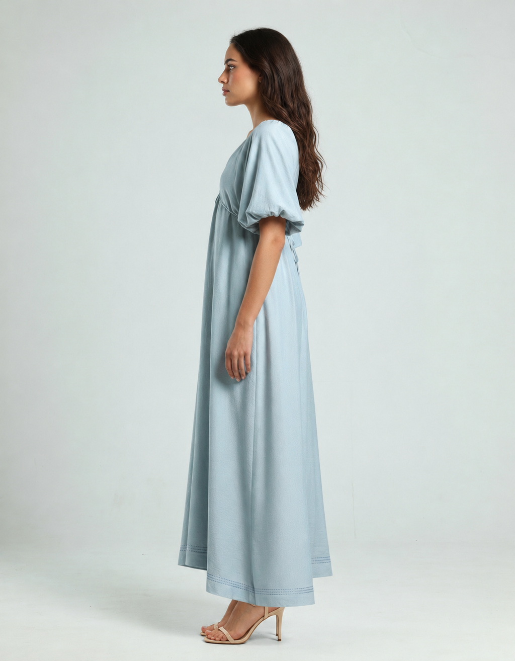 V Neck Kaftan - Blue