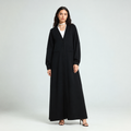 Cotton Jersey Abaya - Black