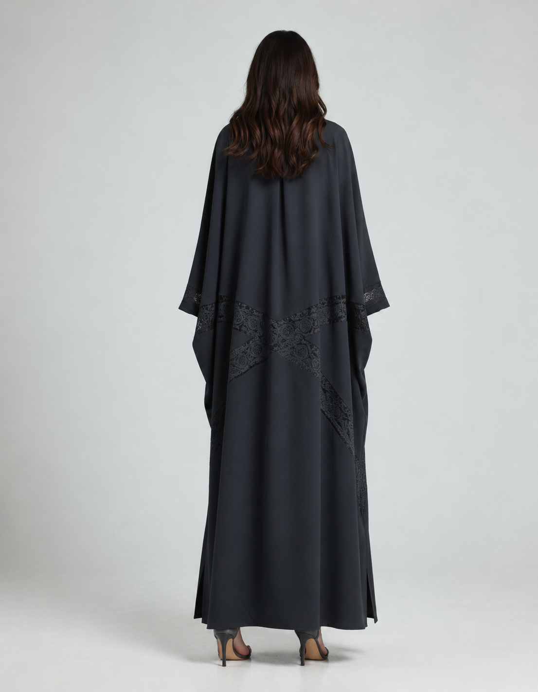 Lace Signature Bisht - Dark Gray
