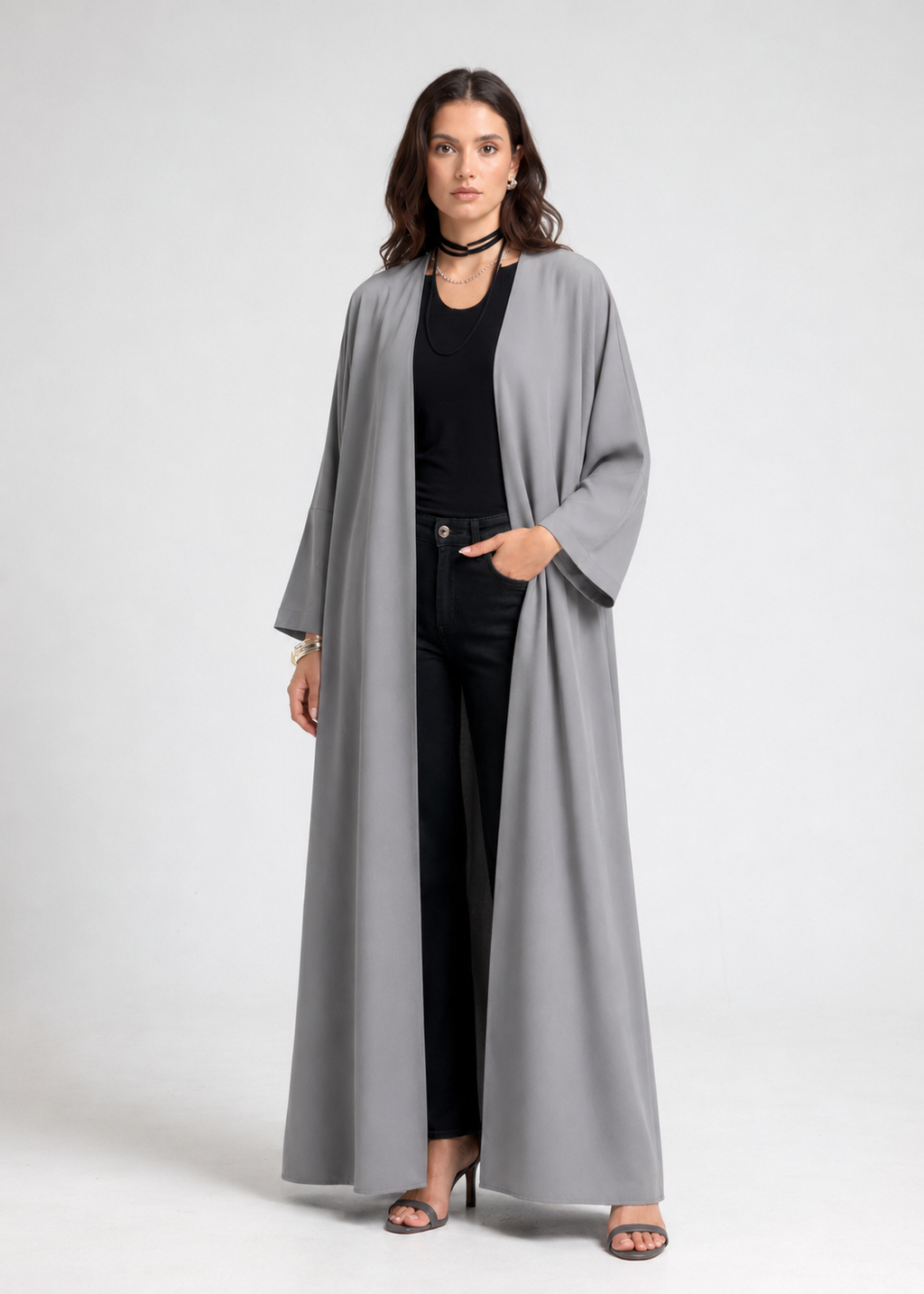 Classic Bisht Abaya - Grey