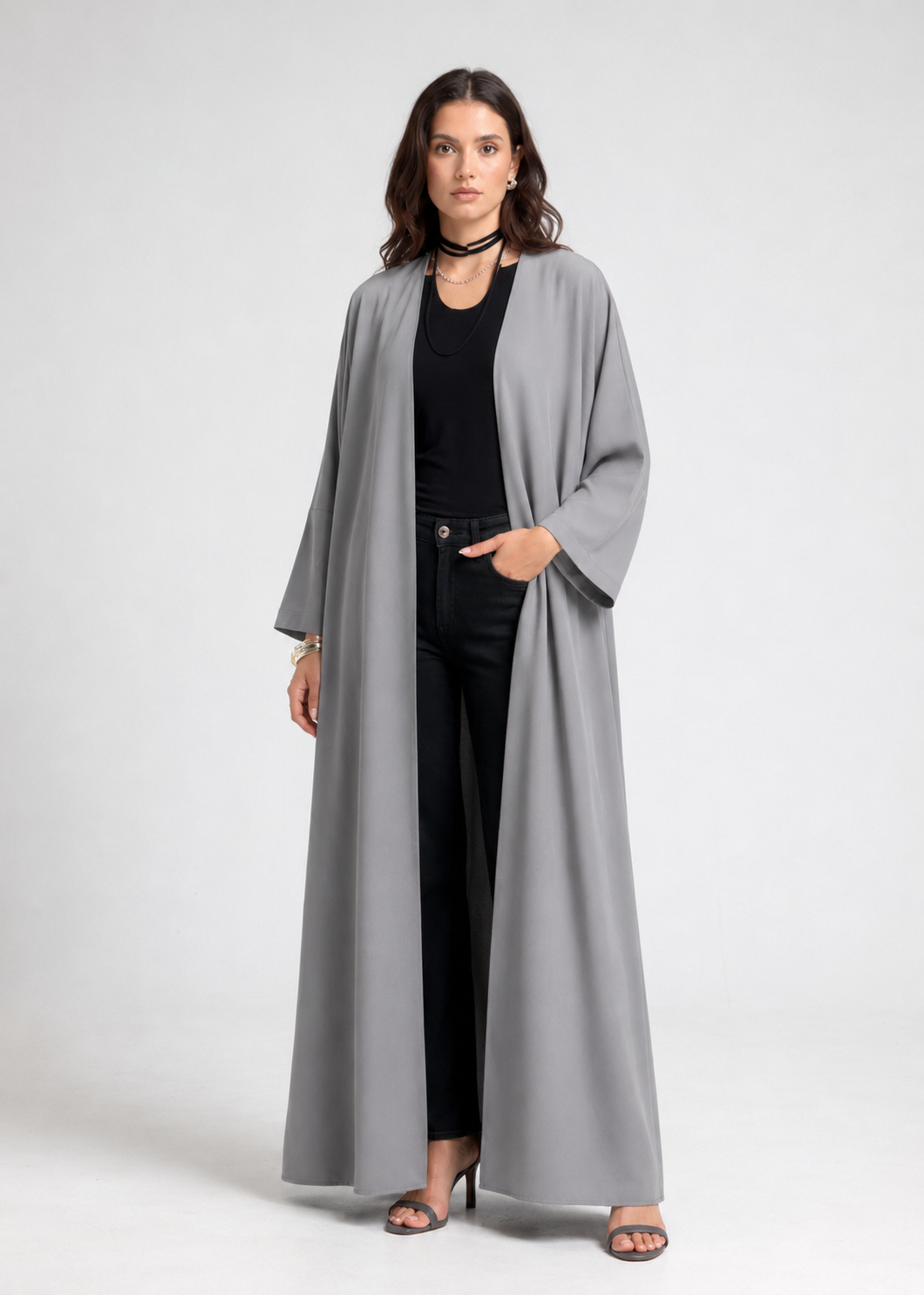 Classic Bisht Abaya - Grey