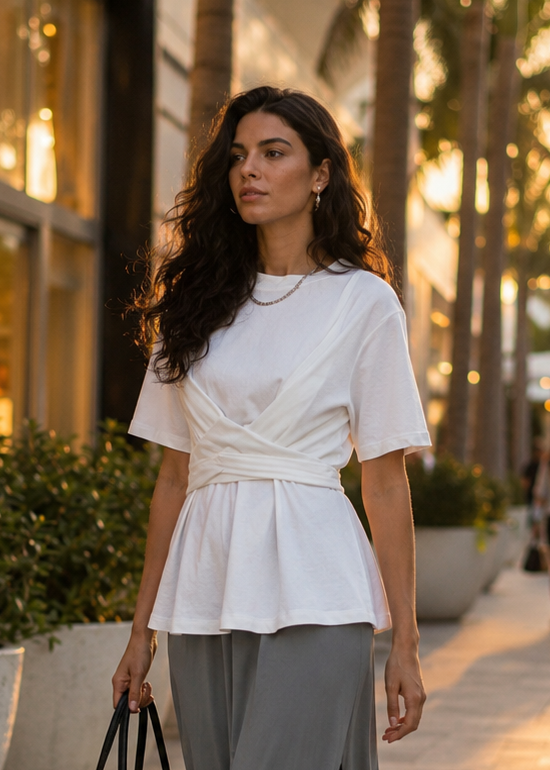 Wrap T-Shirt - White