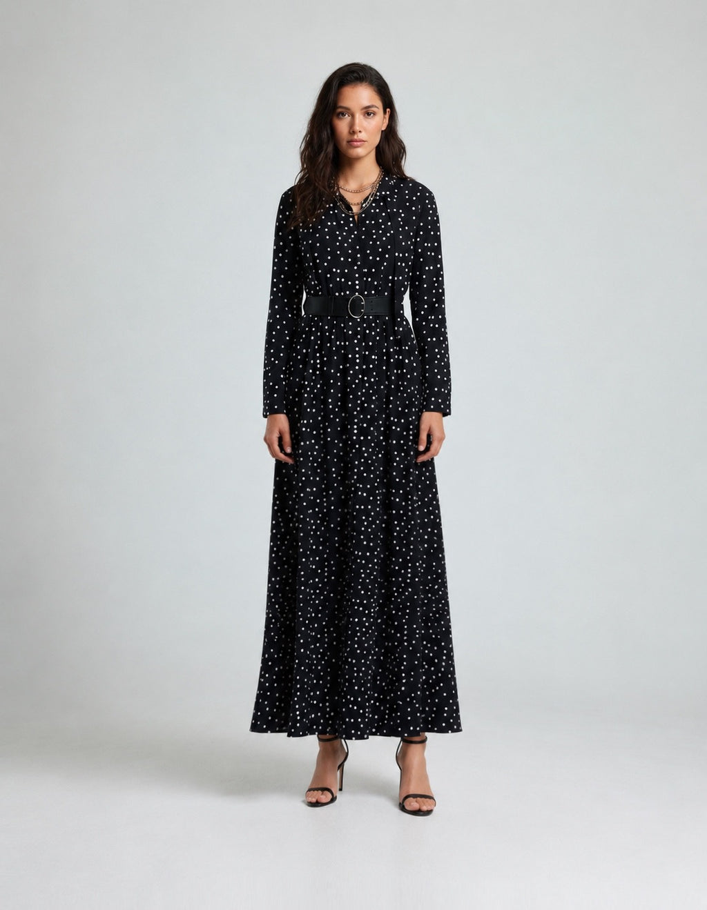 Polka Dots Dress - Black