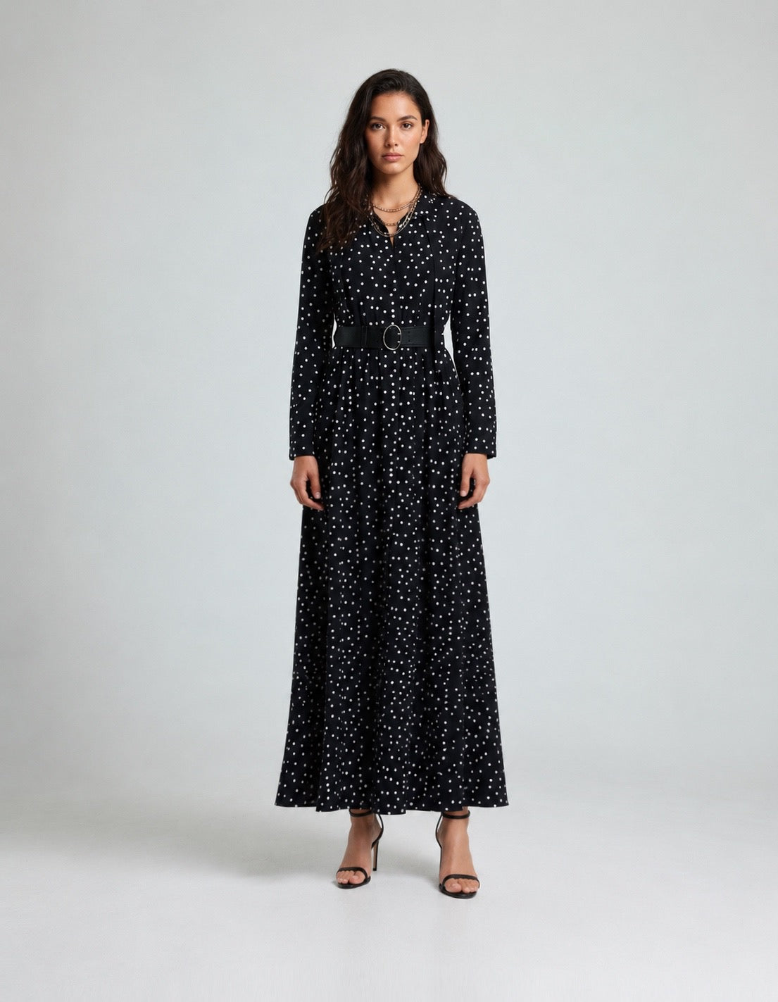 Polka Dots Dress - Black