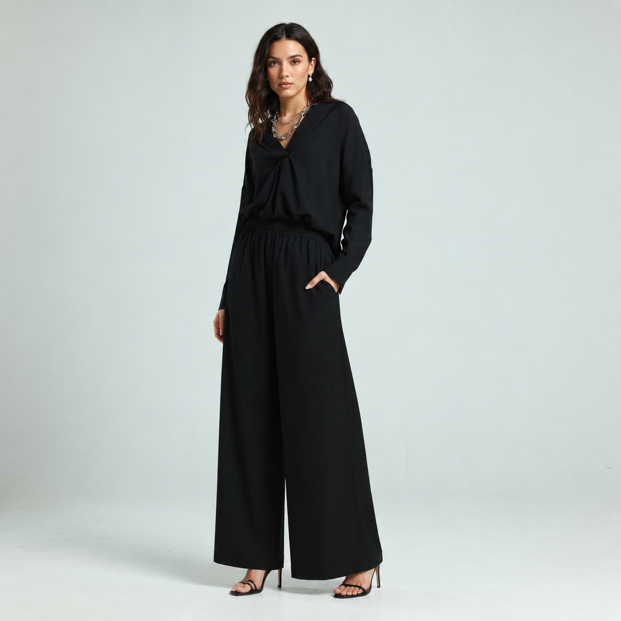 Soft Cotton Shirt - Black