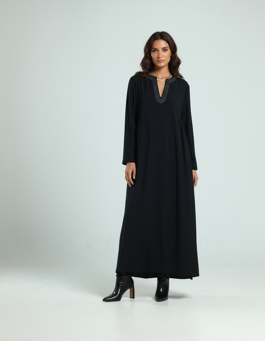 قفطان الجميع - أسود