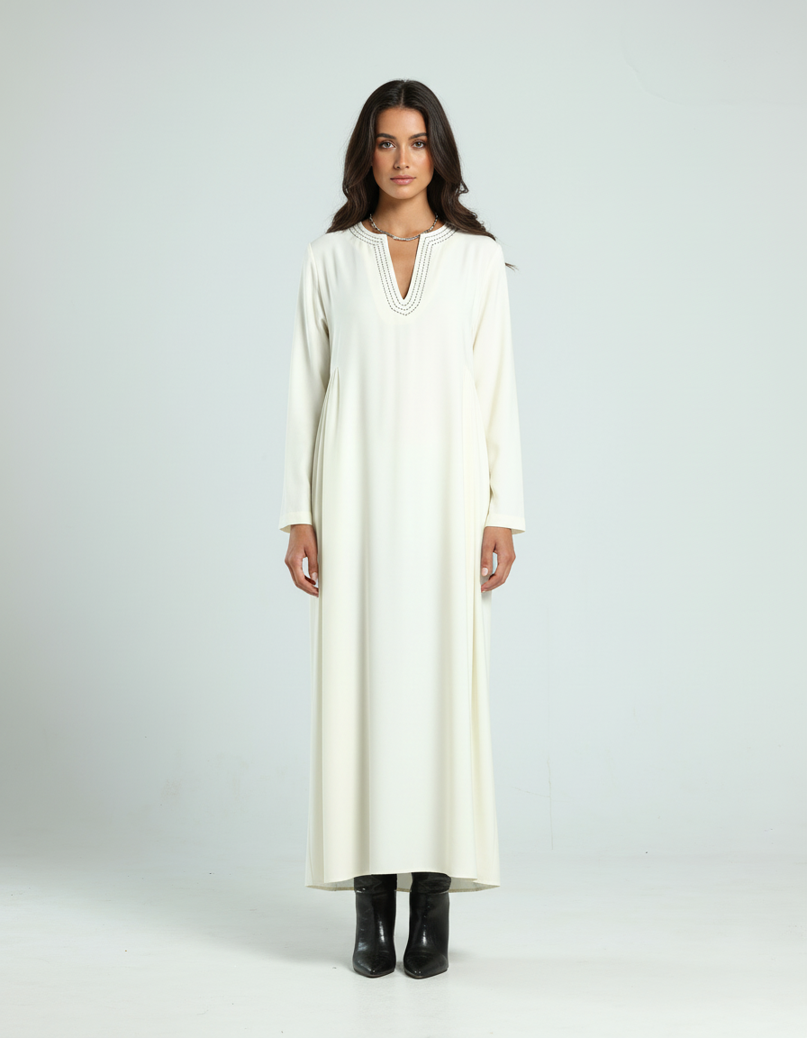 قفطان الجميع - أوف وايت