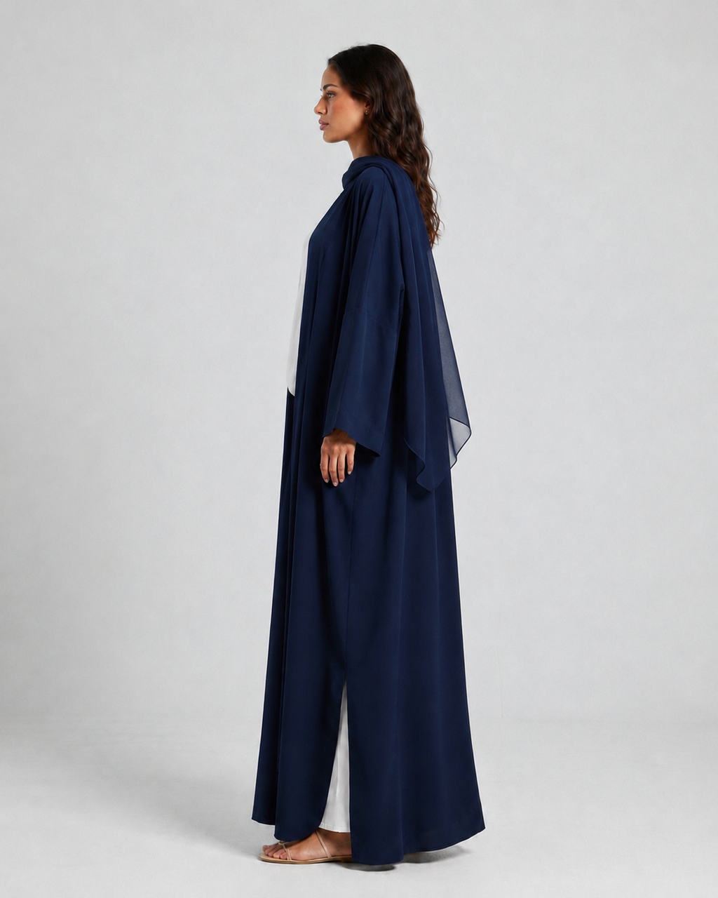 Classic Bisht Abaya - Navy