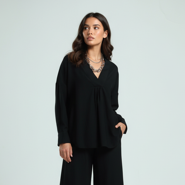 Soft Cotton Shirt - Black