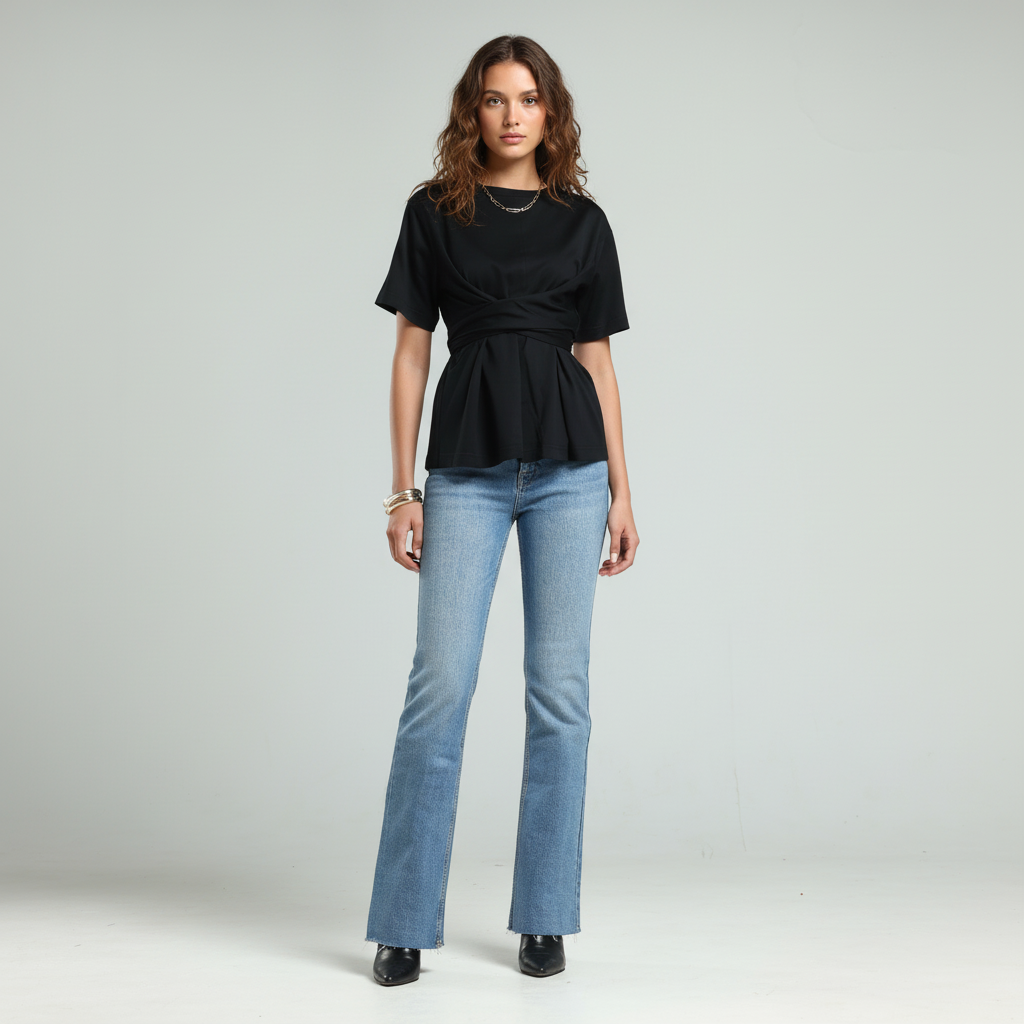 Wrap T-Shirt - Black