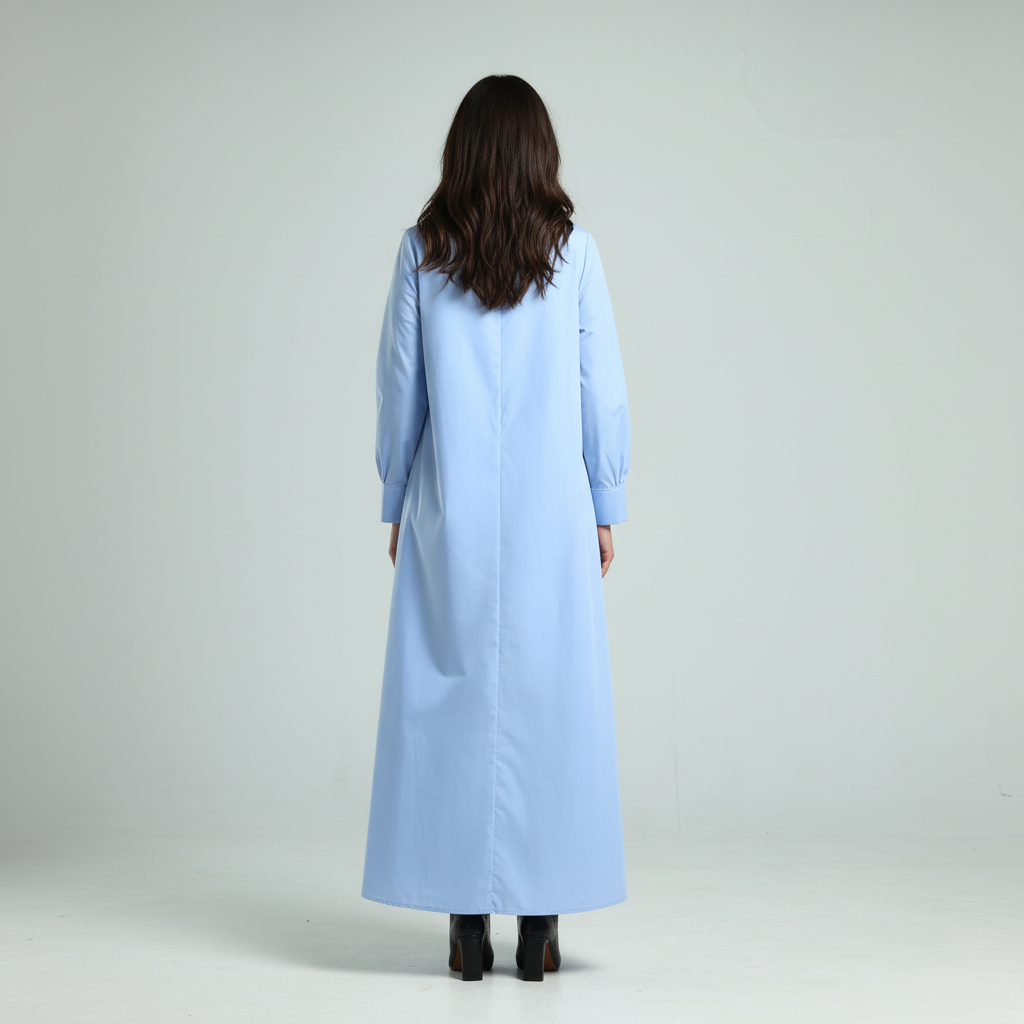 فستان قميص رسمي - أزرق