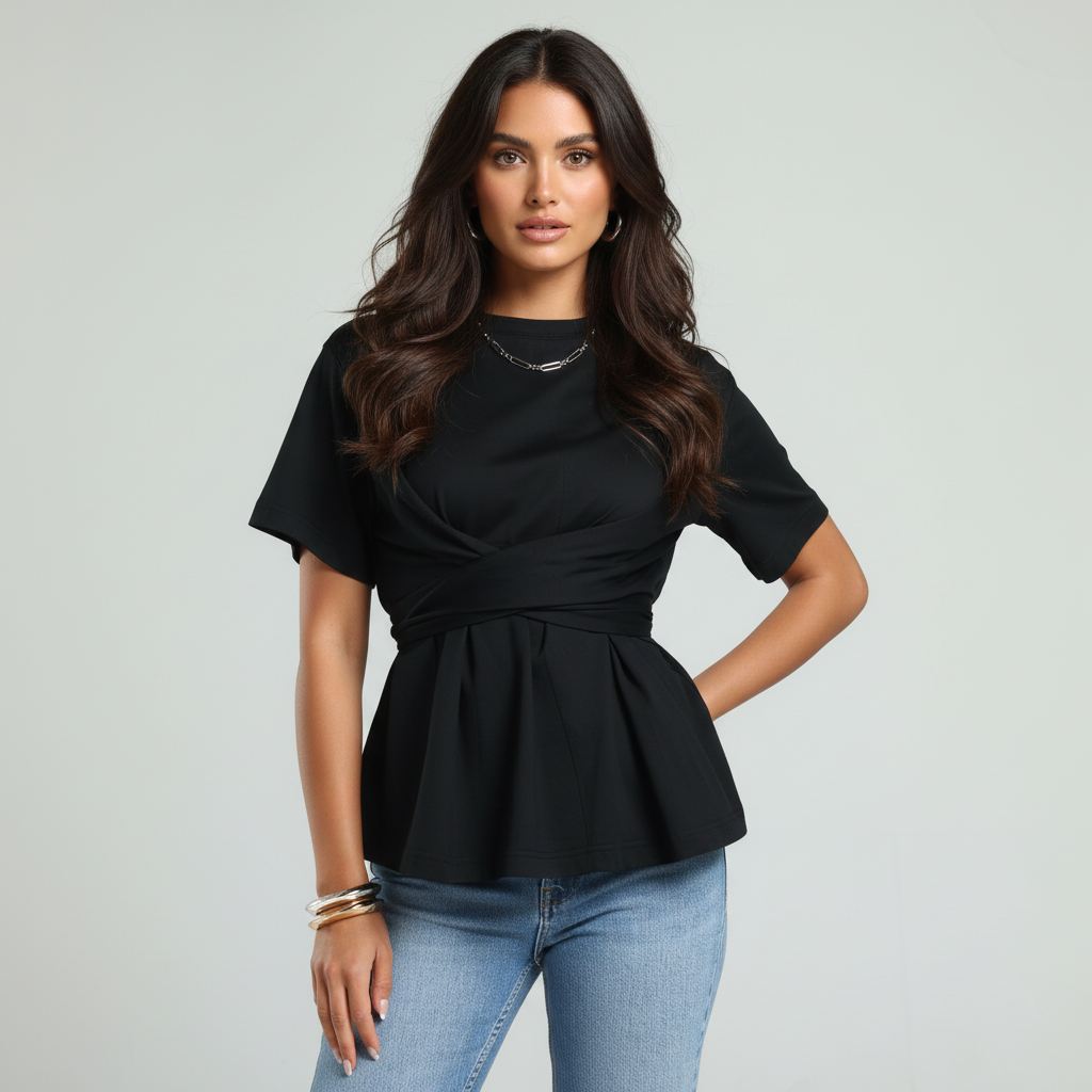 Wrap T-Shirt - Black