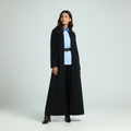 Simple Jacket Abaya - Black