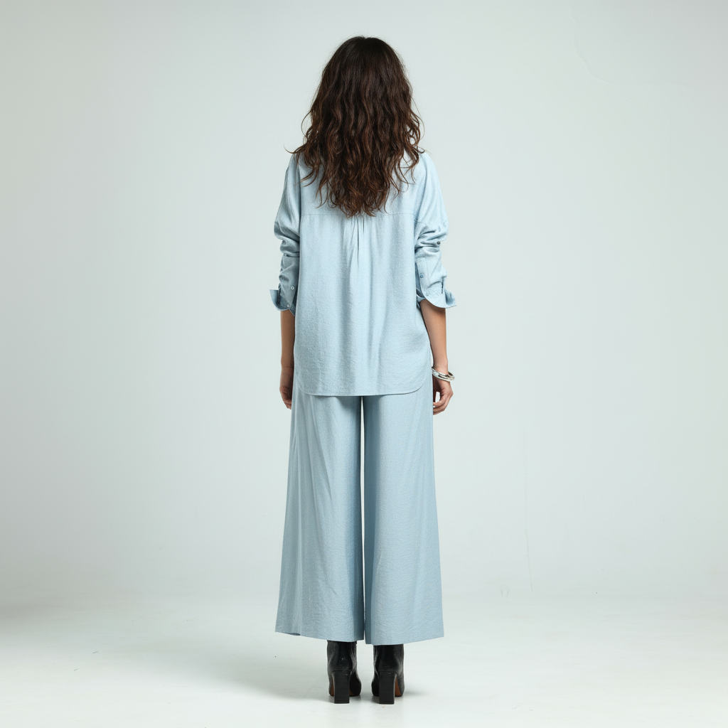 Soft Cotton Shirt - Blue