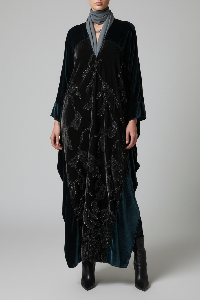 Layla Teal Abaya