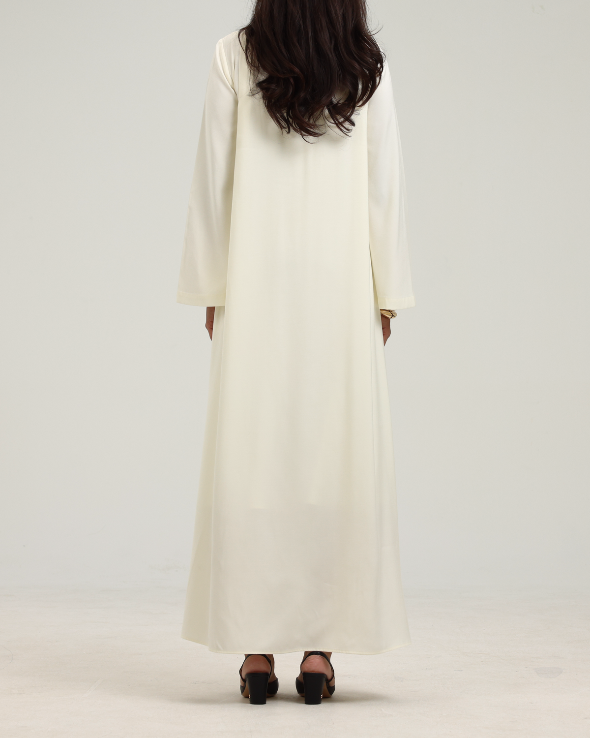 Open Front Kaftan - Cream