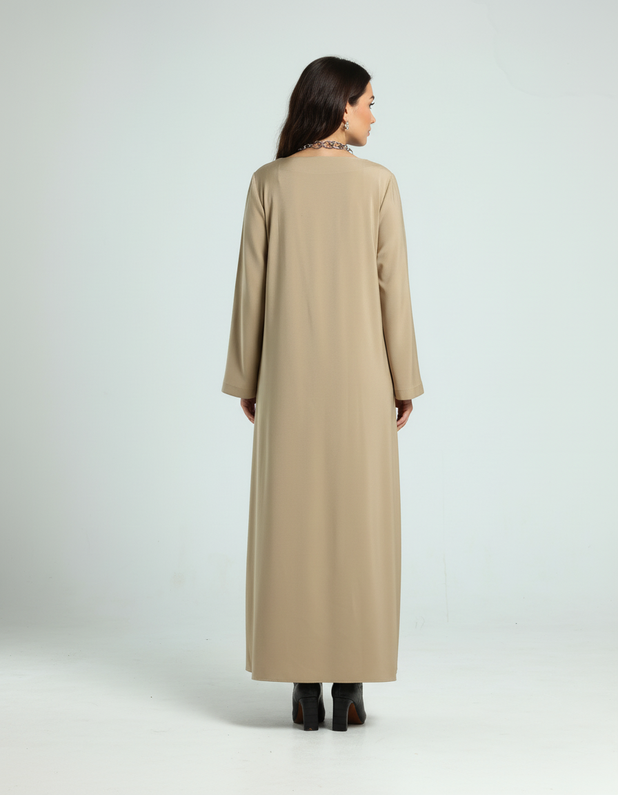 قفطان مفتوح - بيج