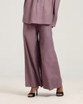 Soft Cotton Wide Leg Pants - Dusty Pink