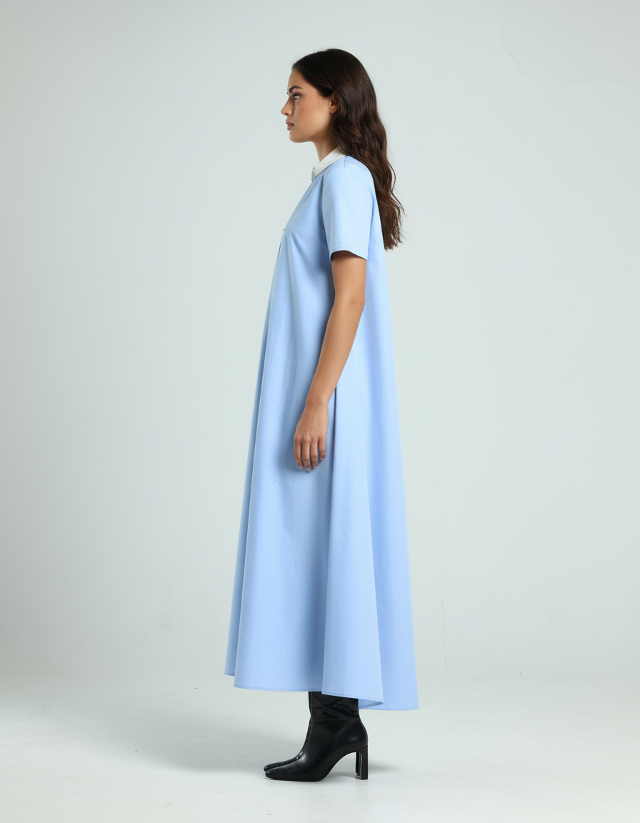 فستان بولو - أزرق