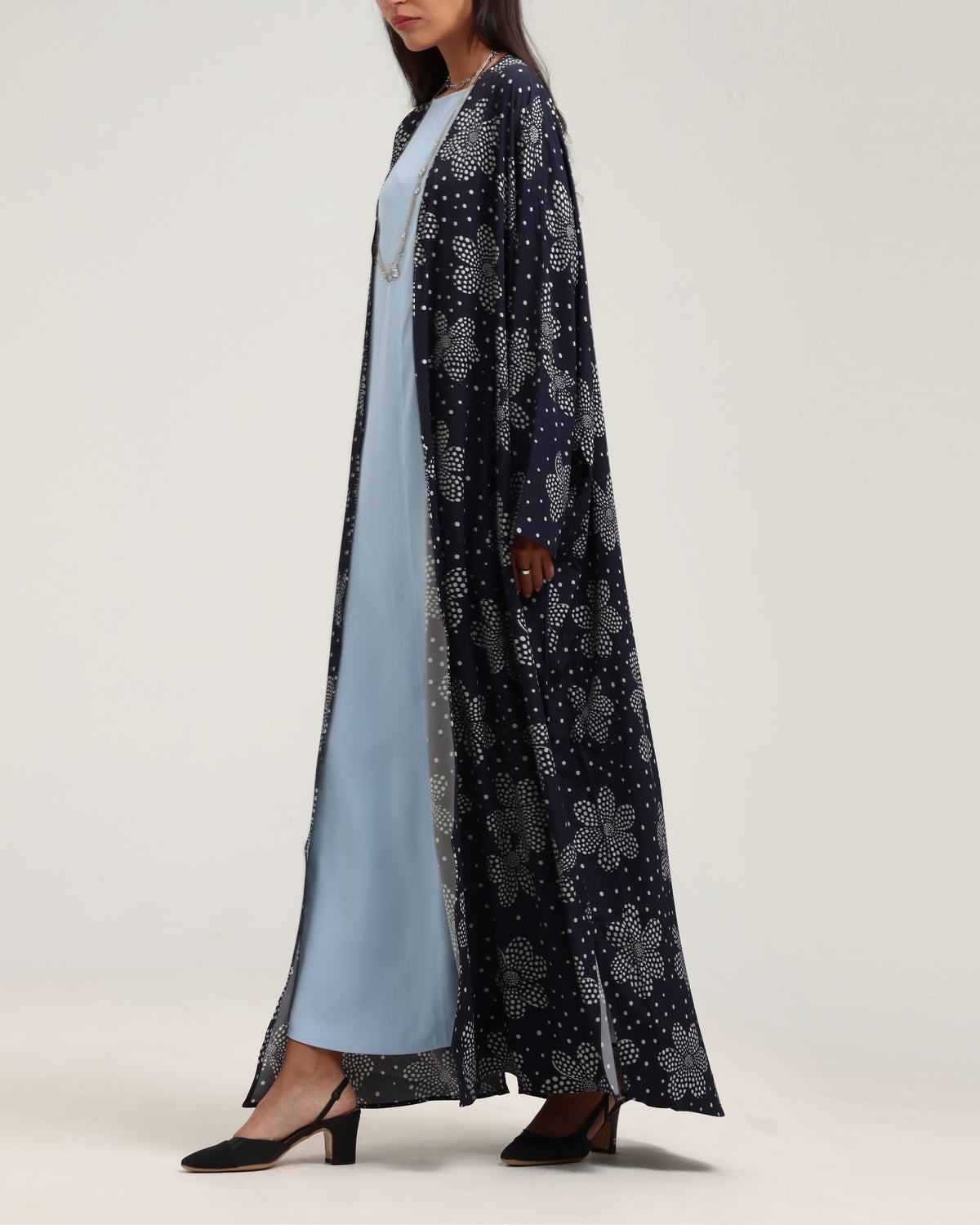 Round Hem Kaftan- Blue